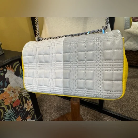 Burberry Mini Lola Crossbody Bag LIKE NEW White Gray Yellow - Picture 3 of 8